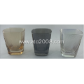 Tumbler Square Glass With Pinhole Electroplate Color